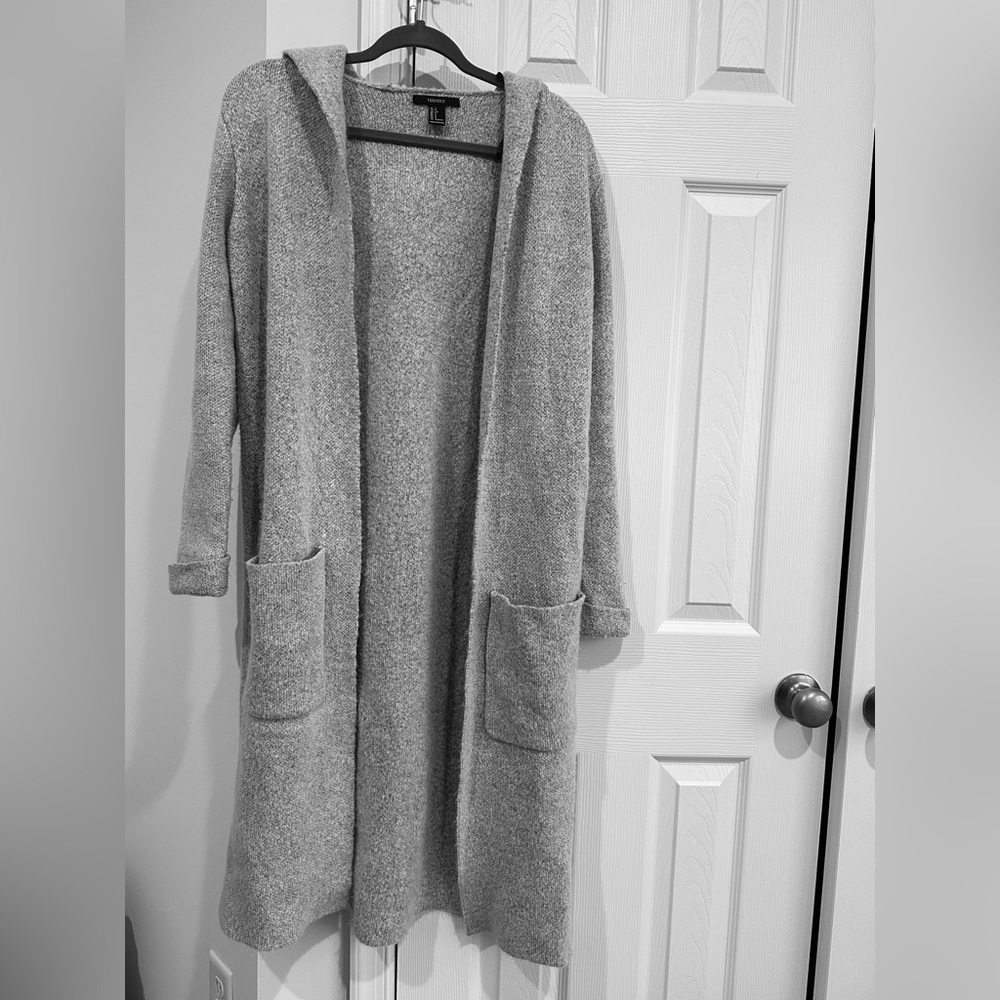 Hooded Duster Cardigan Sweater size S